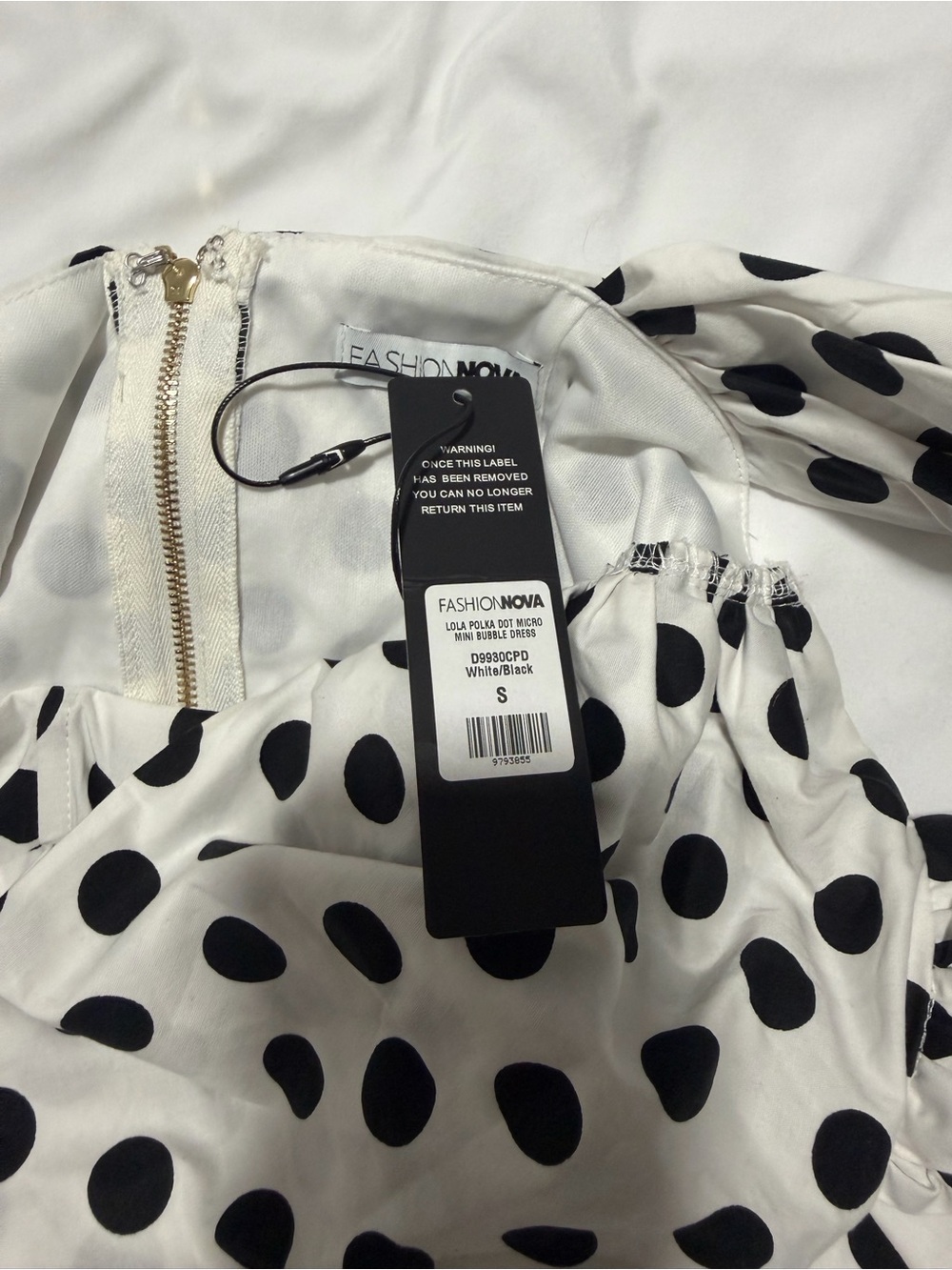 Fashion nova Lola polka dot micro mini bubble dress - Picture 3 of 5